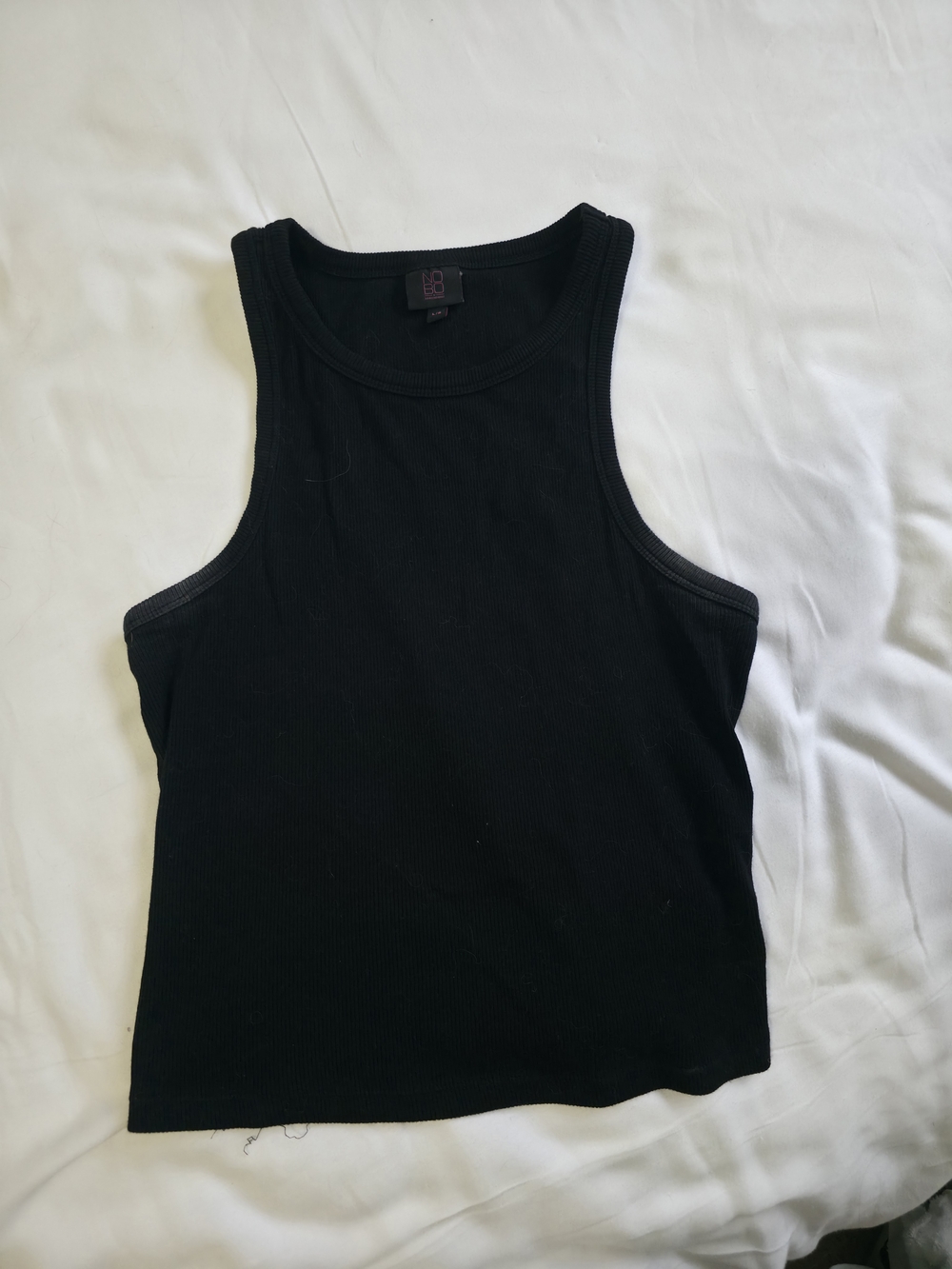 NOBO Black Ribbed Tank